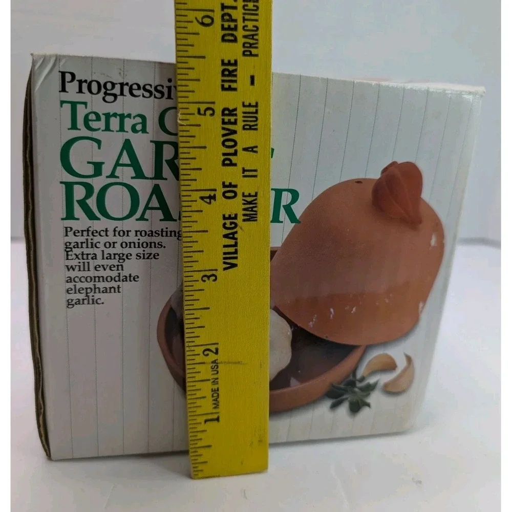 Progressive Terra Cotta Garlic Roaster XL Clay Dome Lid Vented GGR-425 NIB